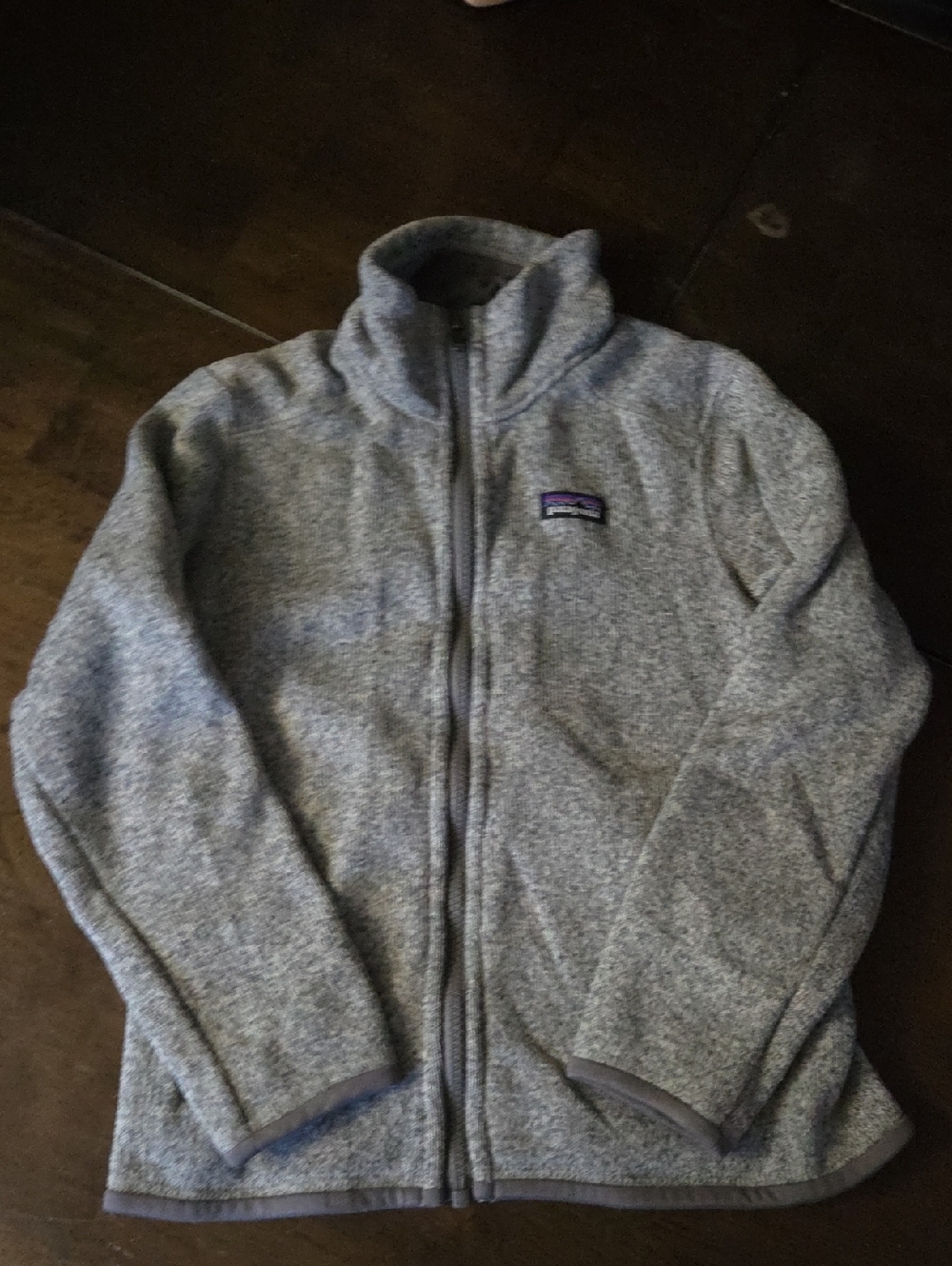 Patagonia Kids Heather Gray Zip-Up Fleece Jacket